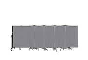 Wallmount Room Divider - 5'H x 20' 2"L - 11 Panel, Stone, Fabric