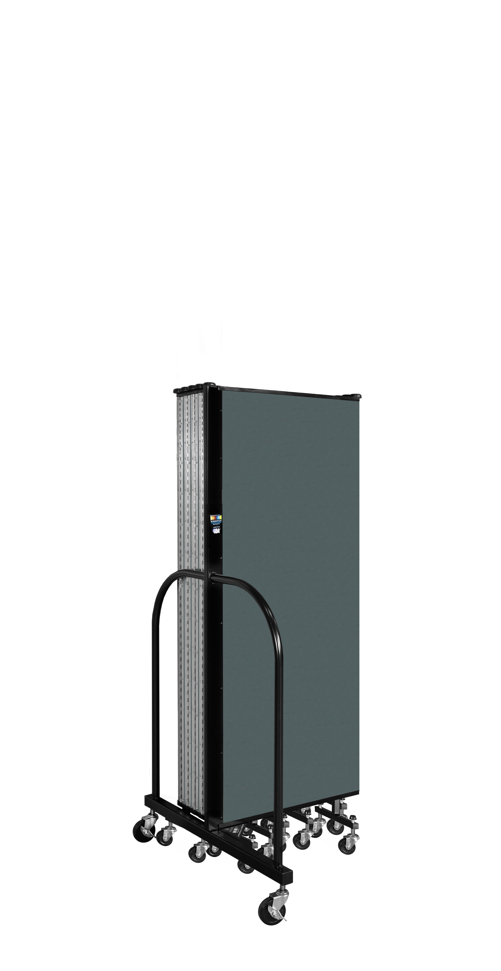 Wallmount Room Divider - 5'H x 20' 2"L - 11 Panel, Mallard, Fabric