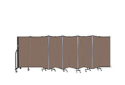 Wallmount Room Divider - 5'H x 20' 2"L - 11 Panel, Walnut, Fabric