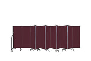 Wallmount Room Divider - 5'H x 20' 2"L - 11 Panel, Purple, Fabric