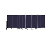 Wallmount Room Divider - 5'H x 20' 2"L - 11 Panel, Navy, Fabric