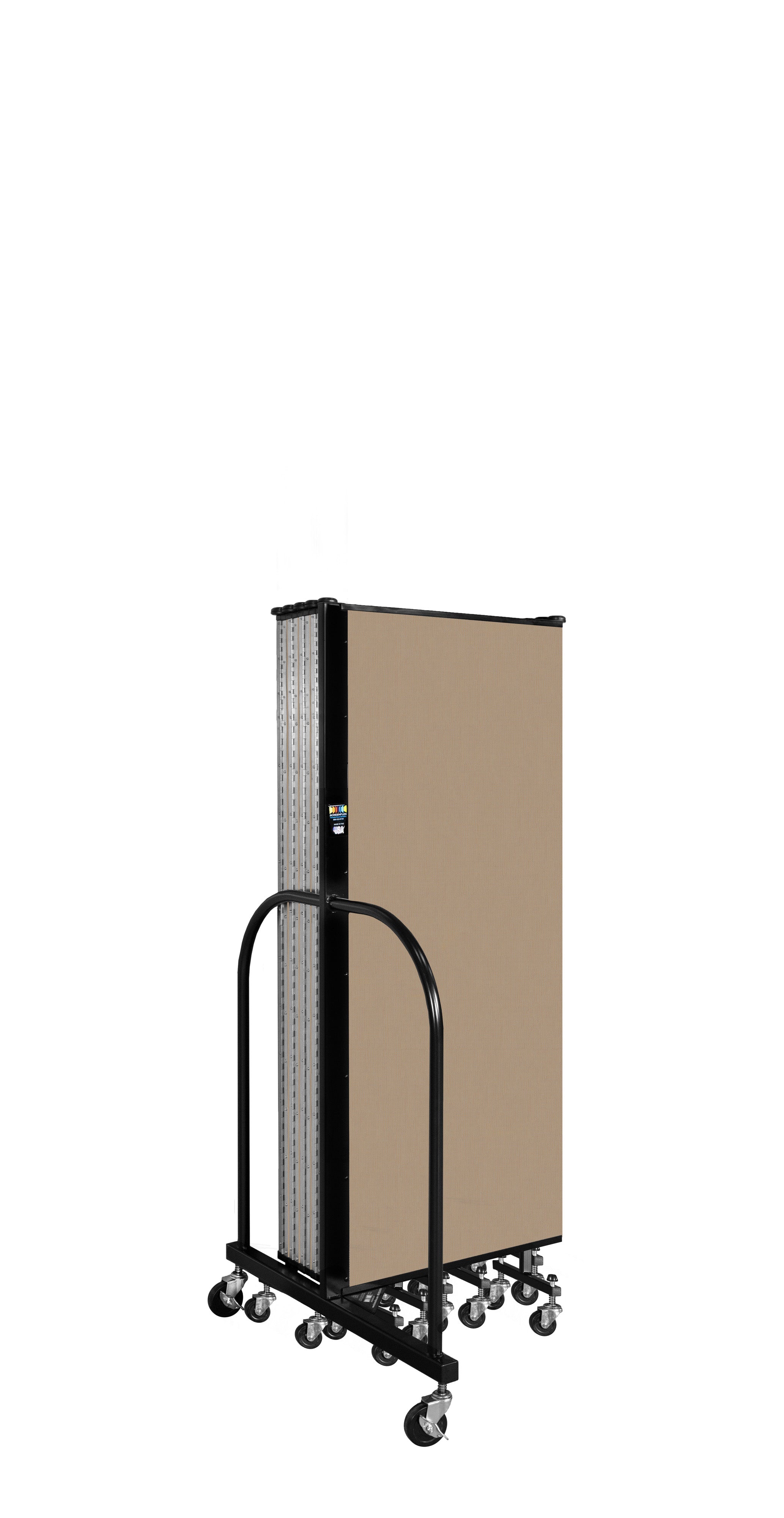 Wallmount Room Divider - 5'H x 20' 2"L - 11 Panel, Desert, Fabric
