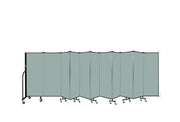 Wallmount Room Divider - 5'H x 20' 2"L - 11 Panel, Sea Green, Fabric