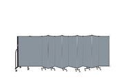 Wallmount Room Divider - 5'H x 20' 2"L - 11 Panel, Blue Tide, Vinyl