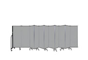 Wallmount Room Divider - 5'H x 20' 2"L - 11 Panel, Granite, Vinyl