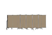 Wallmount Room Divider - 5'H x 20' 2"L - 11 Panel, Sandalwood, Vinyl