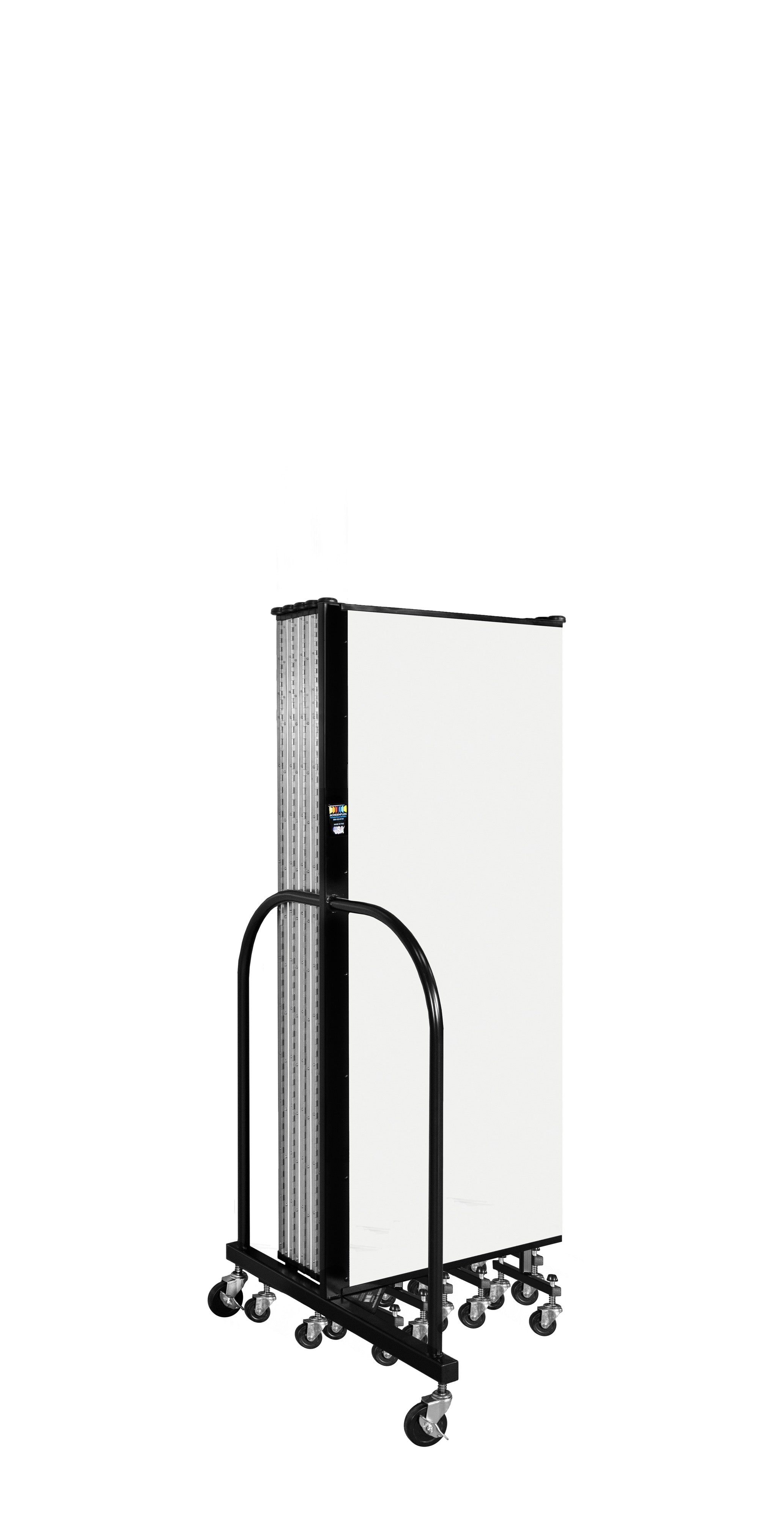 Wallmount Room Divider - 5'H x 20' 2"L - 11 Panel, Ice, Vinyl