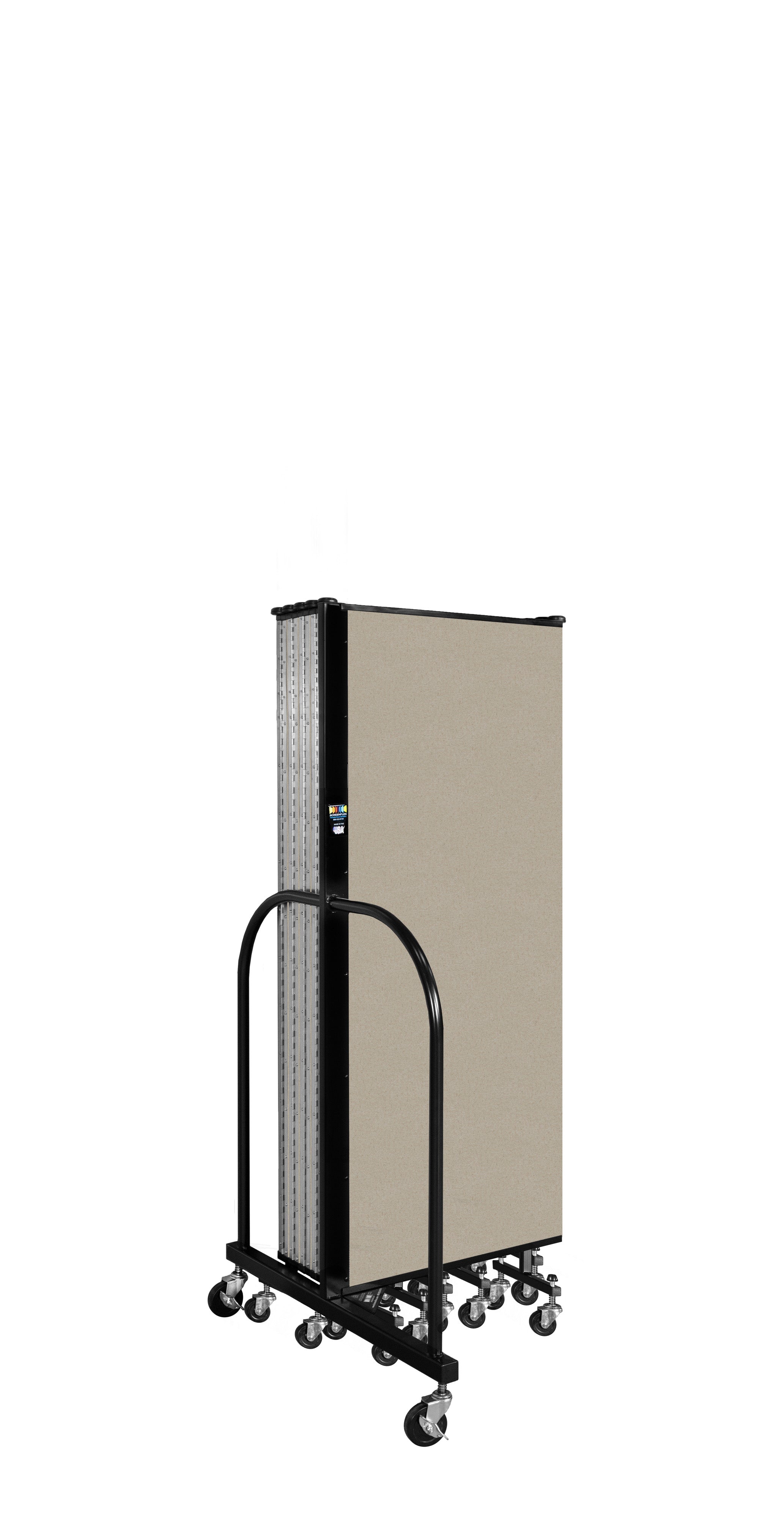 Wallmount Room Divider - 5'H x 20' 2"L - 11 Panel, Hazelnut, Vinyl