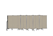 Wallmount Room Divider - 5'H x 20' 2"L - 11 Panel, Hazelnut, Vinyl