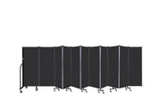 Wallmount Room Divider - 5'H x 20' 2"L - 11 Panel, Coal, Vinyl