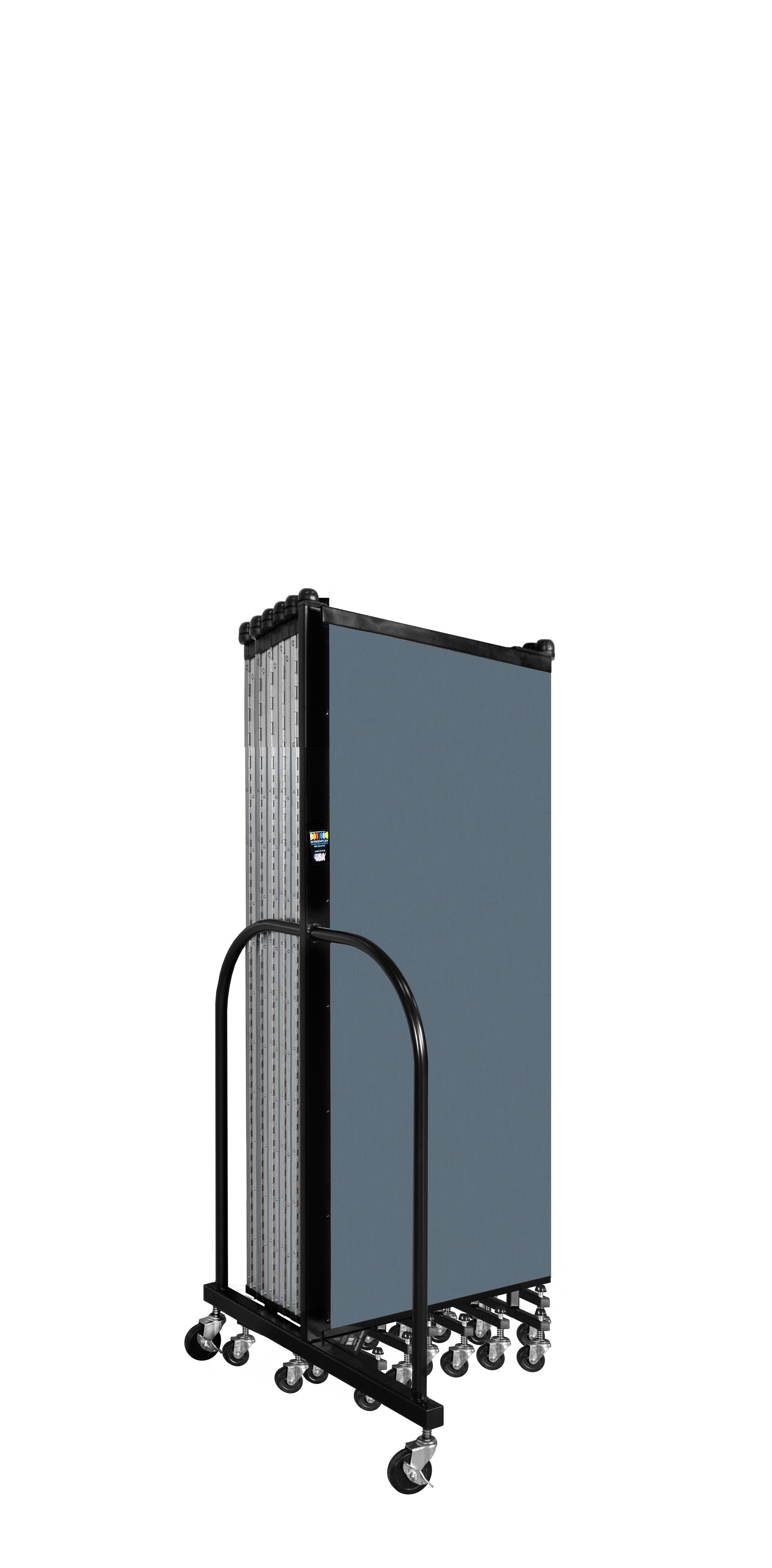 Wallmount Room Divider - 5'H x 23' 10" - 13 Panel, Lake, Fabric