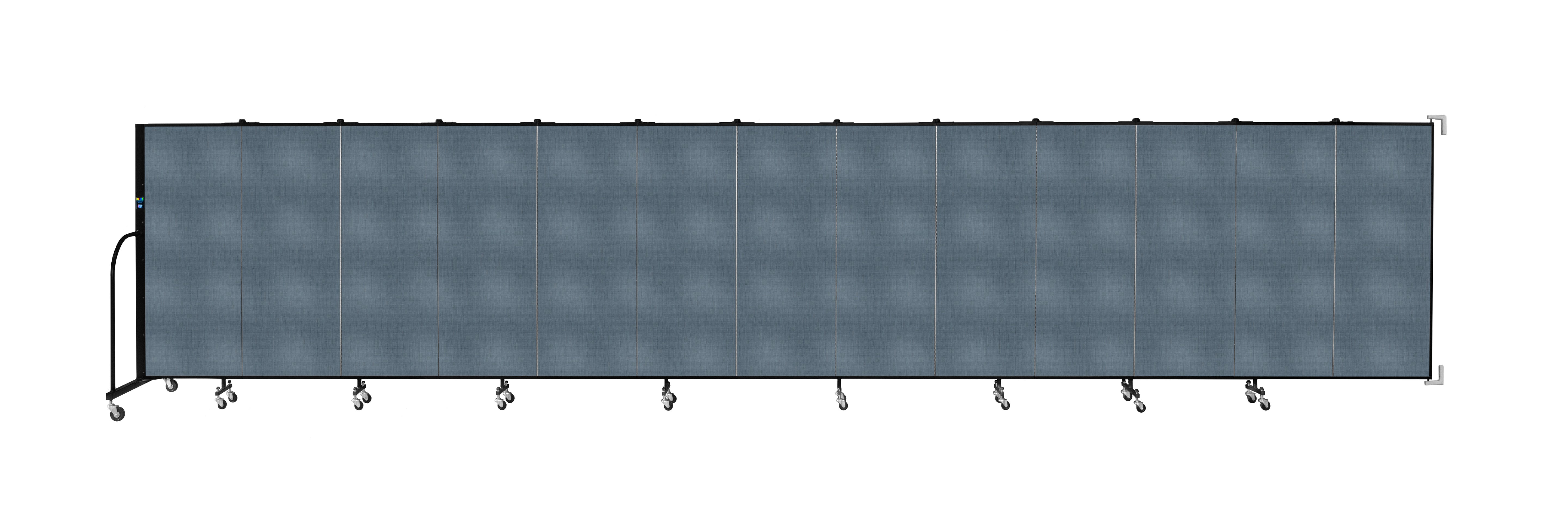 Wallmount Room Divider - 5'H x 23' 10" - 13 Panel, Lake, Fabric