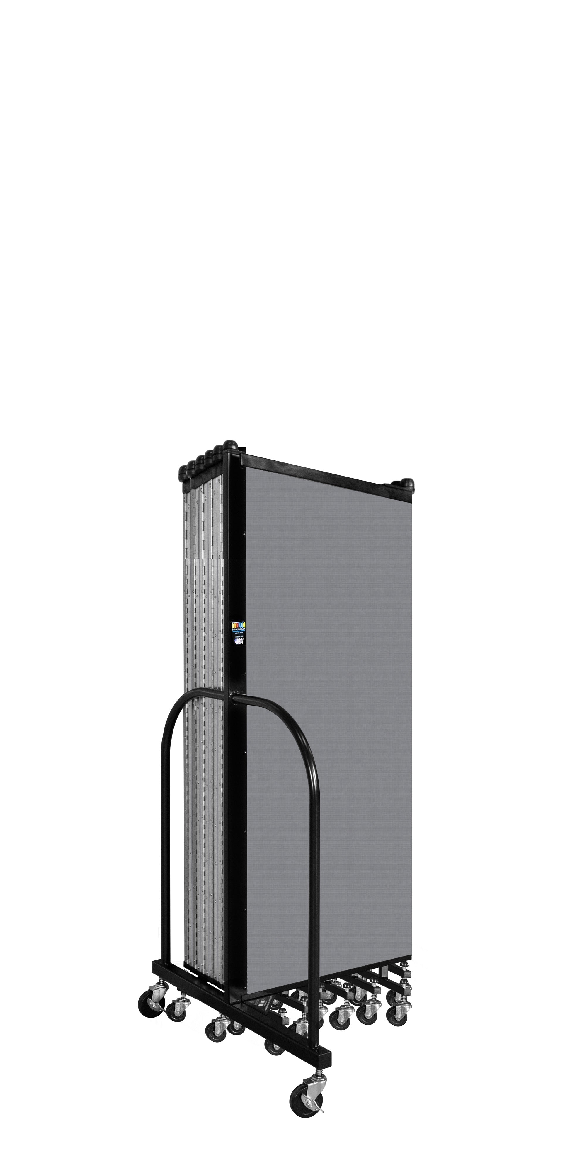 Wallmount Room Divider - 5'H x 23' 10" - 13 Panel, Stone, Fabric