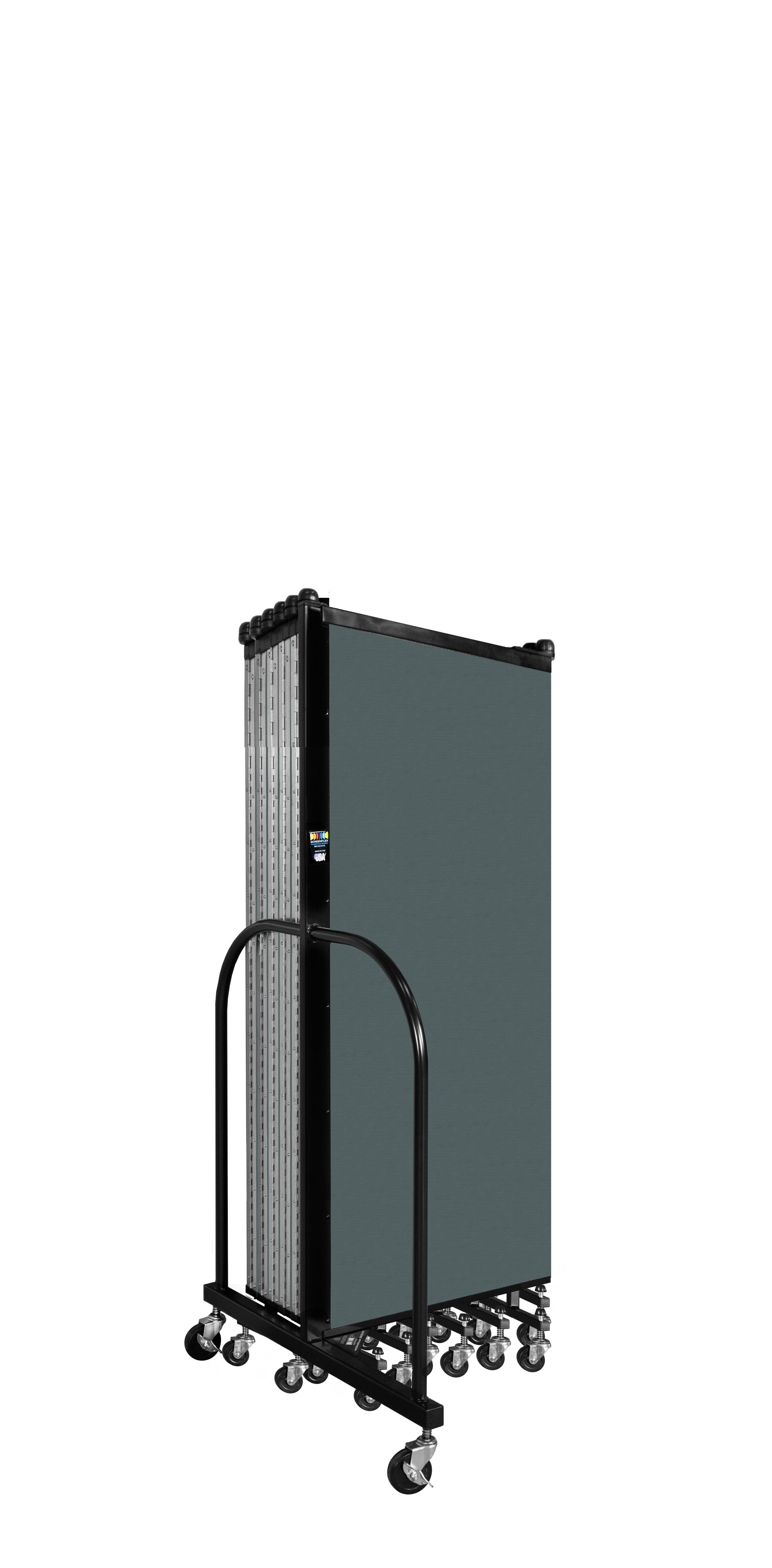 Wallmount Room Divider - 5'H x 23' 10" - 13 Panel, Mallard, Fabric
