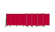 Wallmount Room Divider - 5'H x 23' 10" - 13 Panel, Primary Red, Fabric