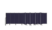 Wallmount Room Divider - 5'H x 23' 10" - 13 Panel, Navy, Fabric