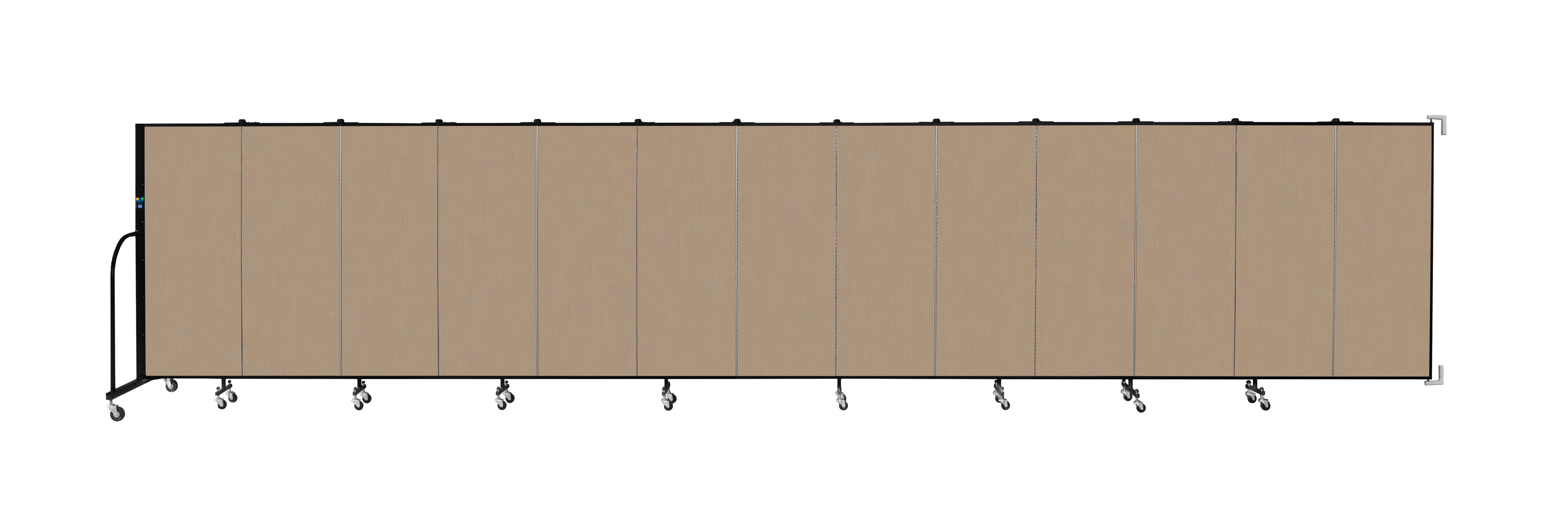 Wallmount Room Divider - 5'H x 23' 10" - 13 Panel, Desert, Fabric