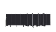 Wallmount Room Divider - 5'H x 23' 10" - 13 Panel, Black, Fabric