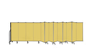 Wallmount Room Divider - 5'H x 23' 10" - 13 Panel, Primary Yellow, Fabric