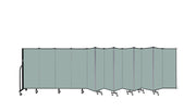 Wallmount Room Divider - 5'H x 23' 10" - 13 Panel, Sea Green, Fabric