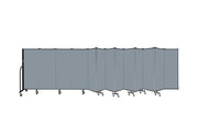 Wallmount Room Divider - 5'H x 23' 10" - 13 Panel, Blue Tide, Vinyl