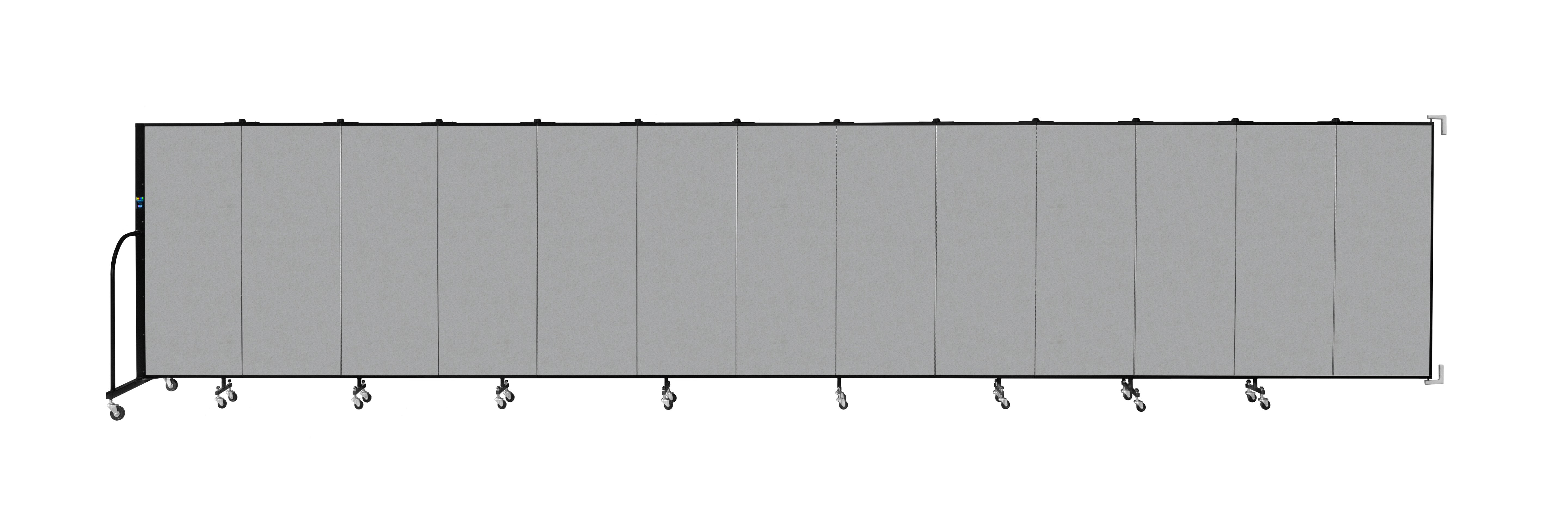 Wallmount Room Divider - 5'H x 23' 10" - 13 Panel, Granite, Vinyl