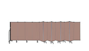 Wallmount Room Divider - 5'H x 23' 10" - 13 Panel, Rasberry, Vinyl
