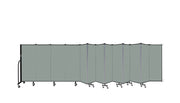 Wallmount Room Divider - 5'H x 23' 10" - 13 Panel, Mint, Vinyl