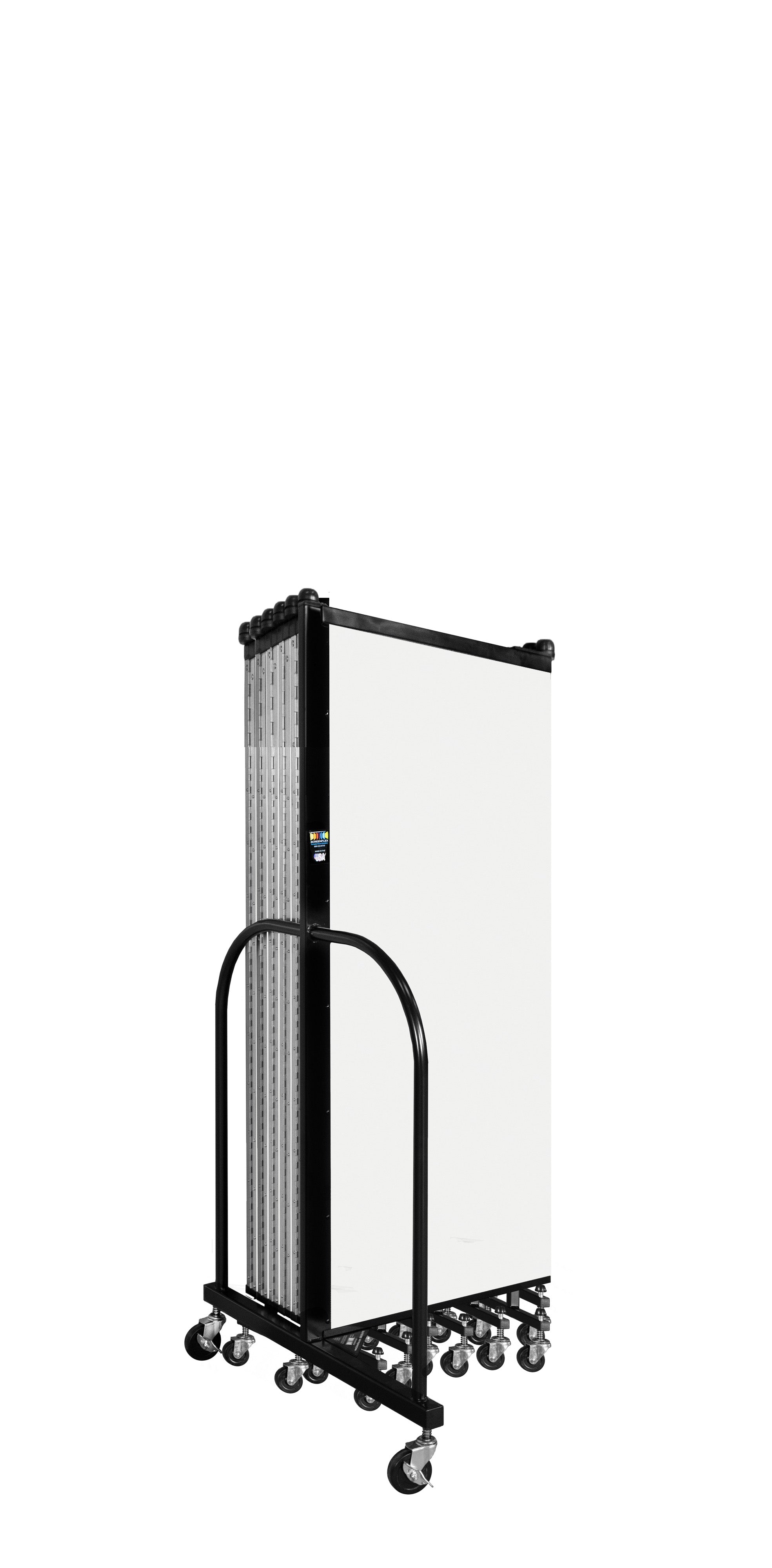 Wallmount Room Divider - 5'H x 23' 10" - 13 Panel, Ice, Vinyl