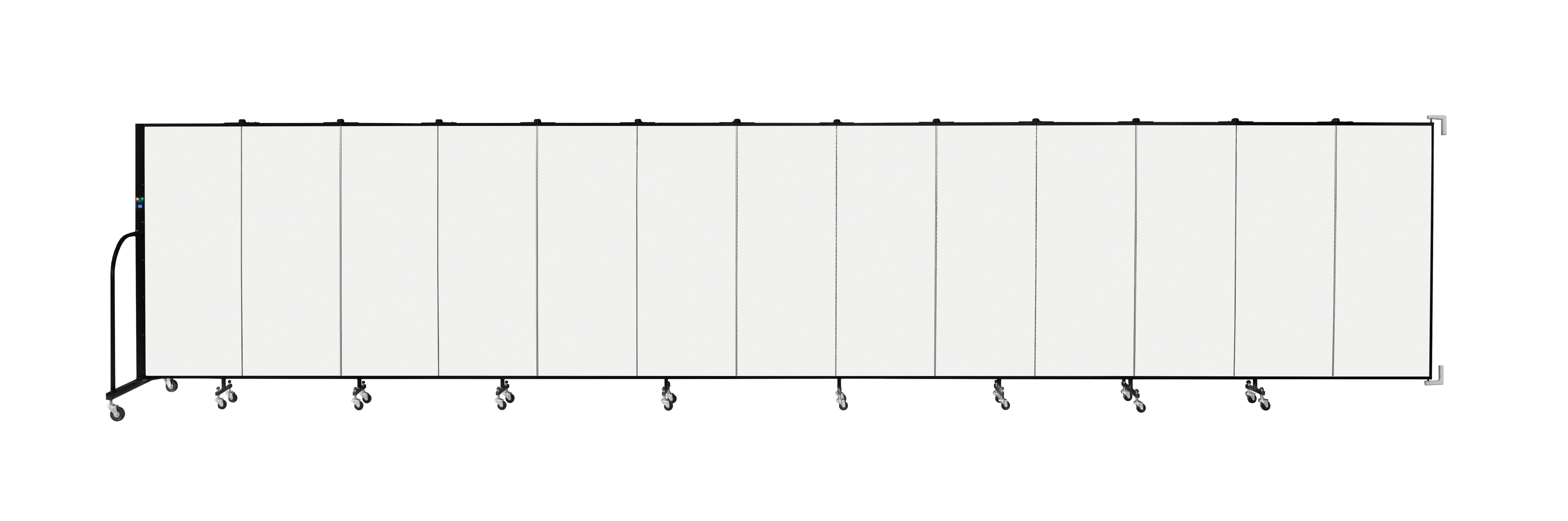 Wallmount Room Divider - 5'H x 23' 10" - 13 Panel, Ice, Vinyl
