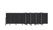 Wallmount Room Divider - 5'H x 23' 10" - 13 Panel, Coal, Vinyl