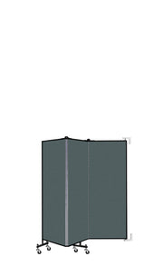 Wallmount Room Divider - 5'H x 5' 6"L - 3 Panel, Mallard, Fabric