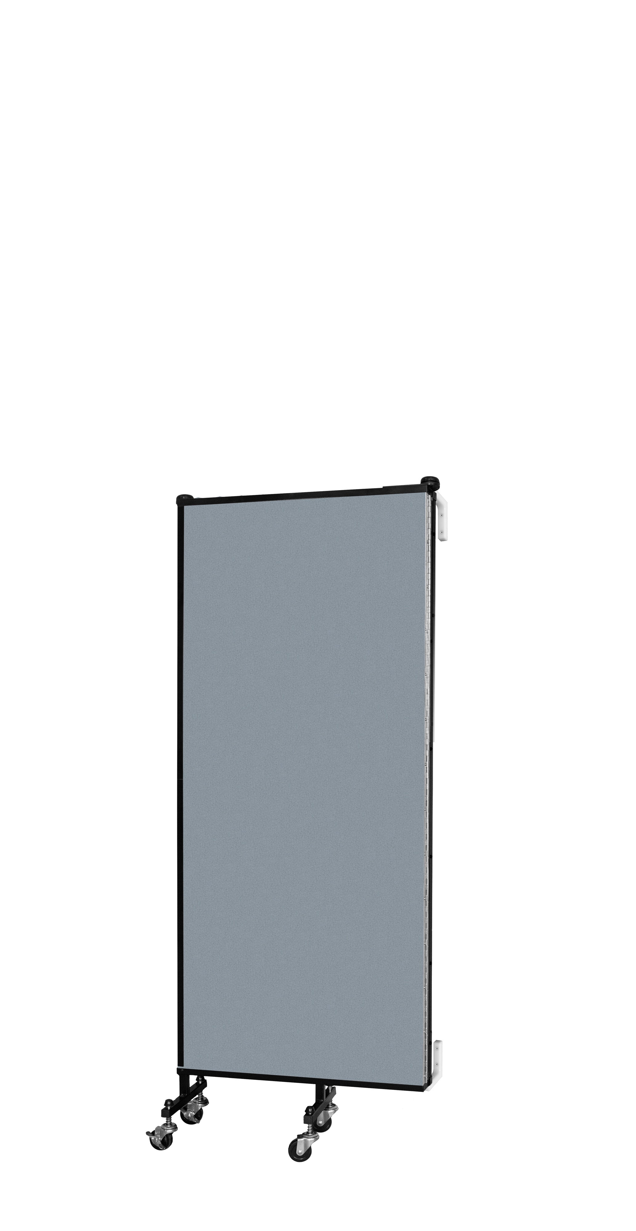 Wallmount Room Divider - 5'H x 5' 6"L - 3 Panel, Blue Tide, Vinyl