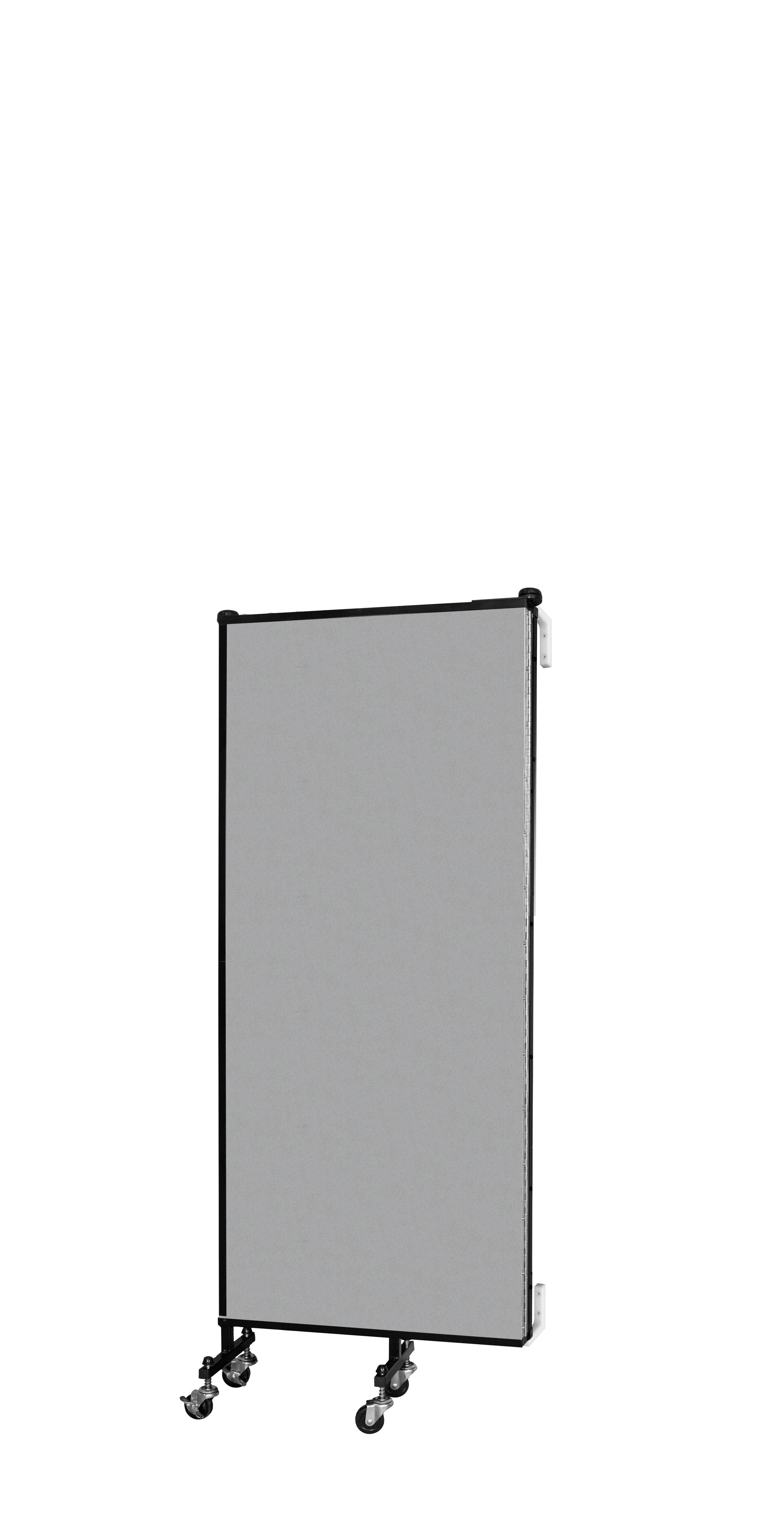 Wallmount Room Divider - 5'H x 5' 6"L - 3 Panel, Granite, Vinyl