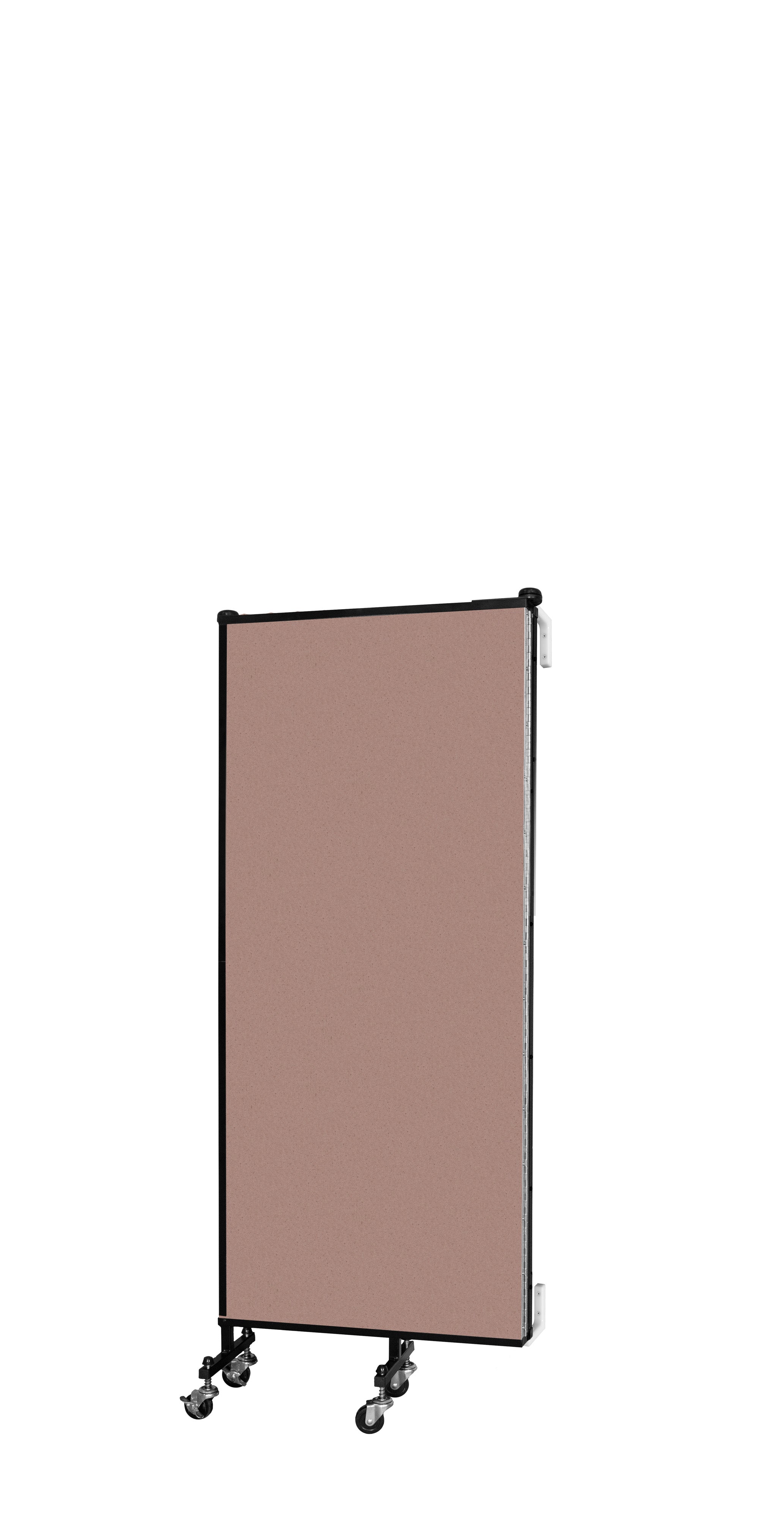 Wallmount Room Divider - 5'H x 5' 6"L - 3 Panel, Rasberry, Vinyl