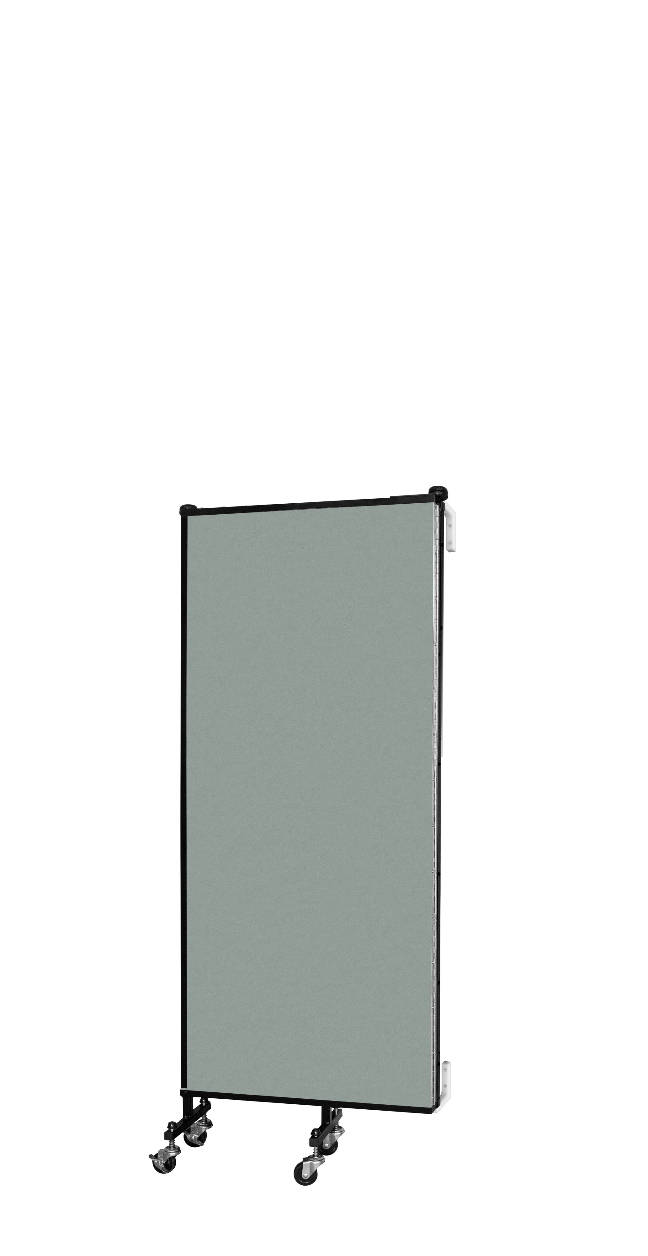 Wallmount Room Divider - 5'H x 5' 6"L - 3 Panel, Mint, Vinyl