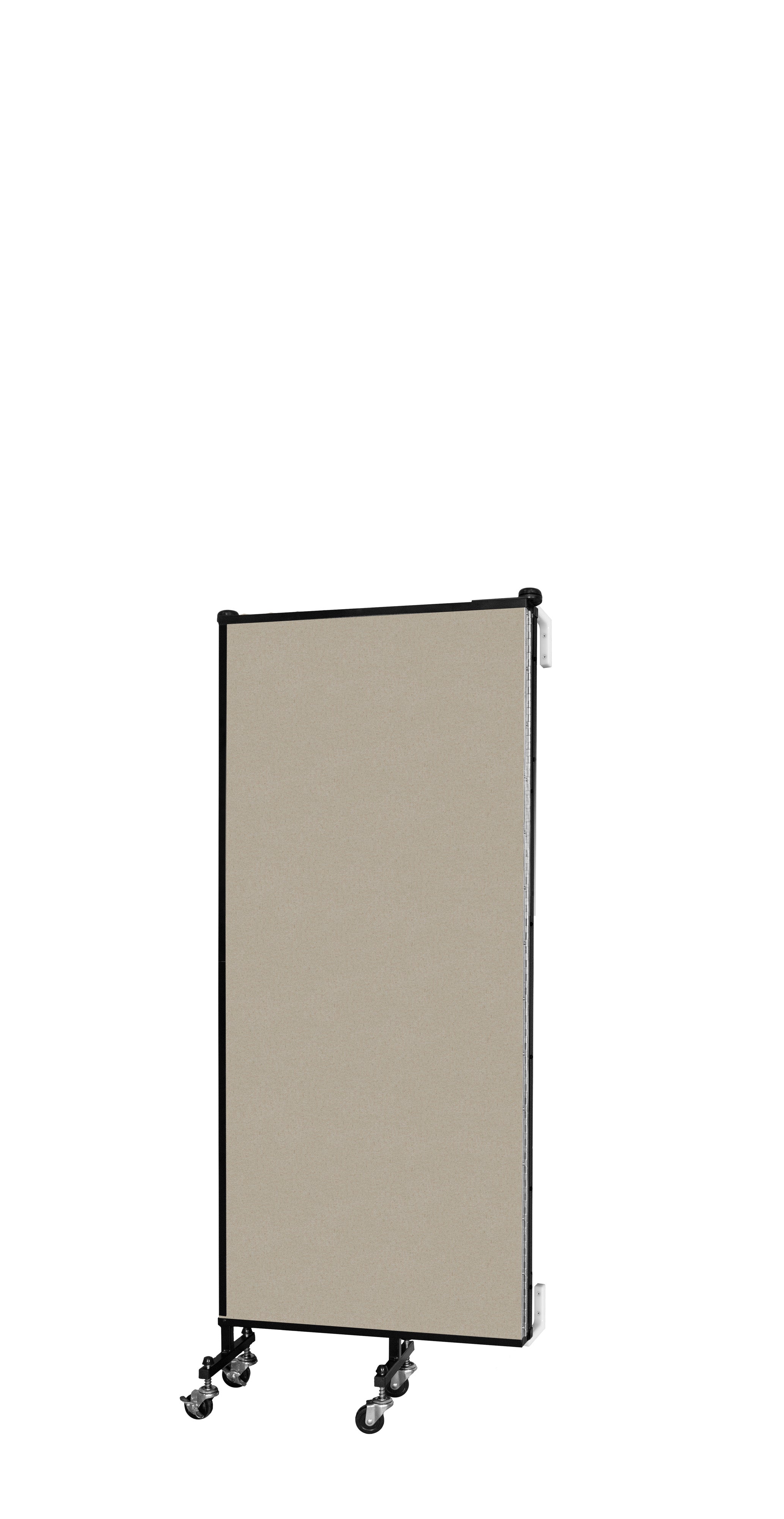Wallmount Room Divider - 5'H x 5' 6"L - 3 Panel, Hazelnut, Vinyl
