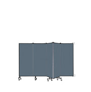 Wallmount Room Divider - 5'H x 9' 2"L - 5 Panel, Lake, Fabric