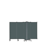 Wallmount Room Divider - 5'H x 9' 2"L - 5 Panel, Mallard, Fabric