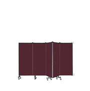 Wallmount Room Divider - 5'H x 9' 2"L - 5 Panel, Purple, Fabric