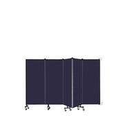 Wallmount Room Divider - 5'H x 9' 2"L - 5 Panel, Navy, Fabric
