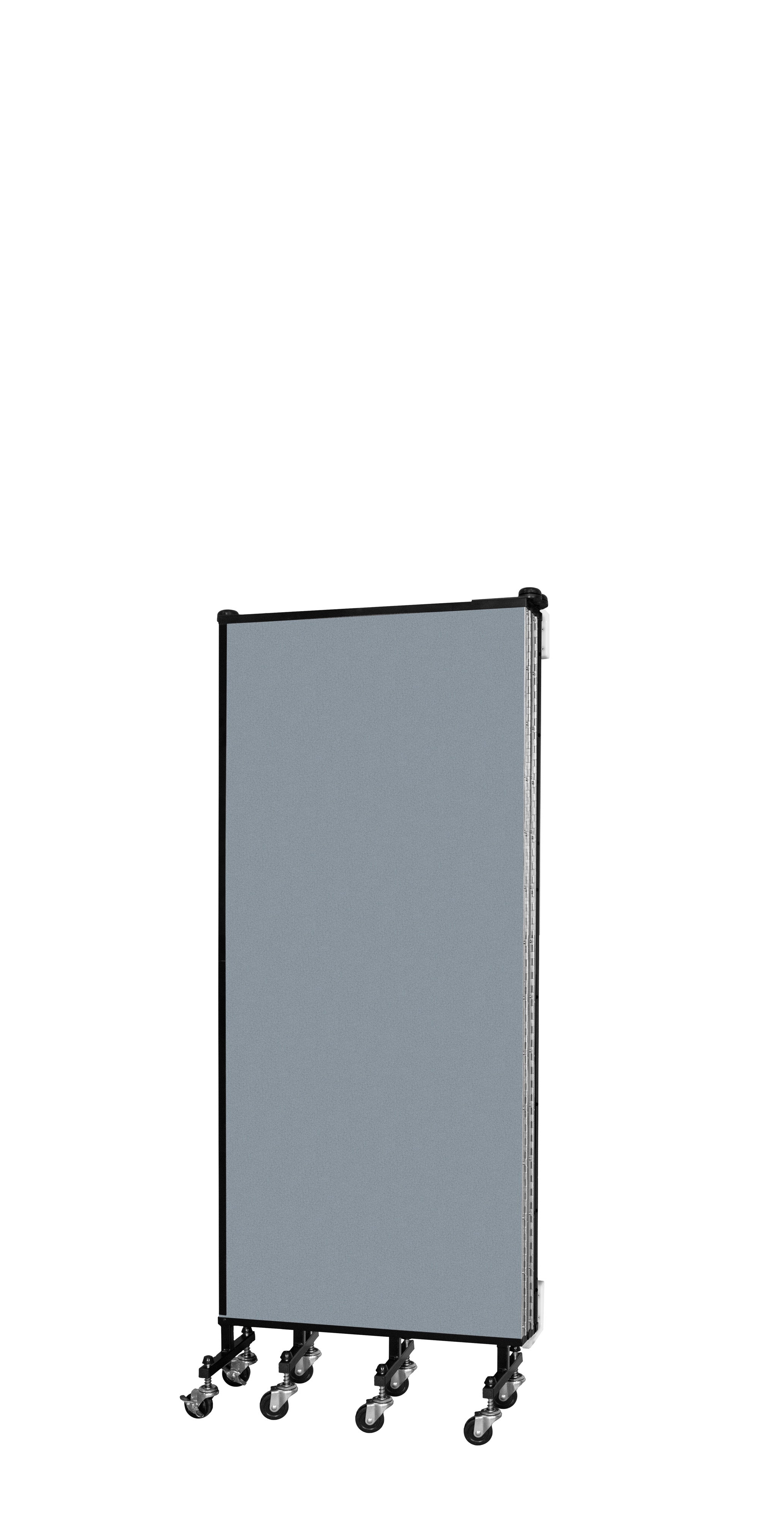Wallmount Room Divider - 5'H x 9' 2"L - 5 Panel, Blue Tide, Vinyl