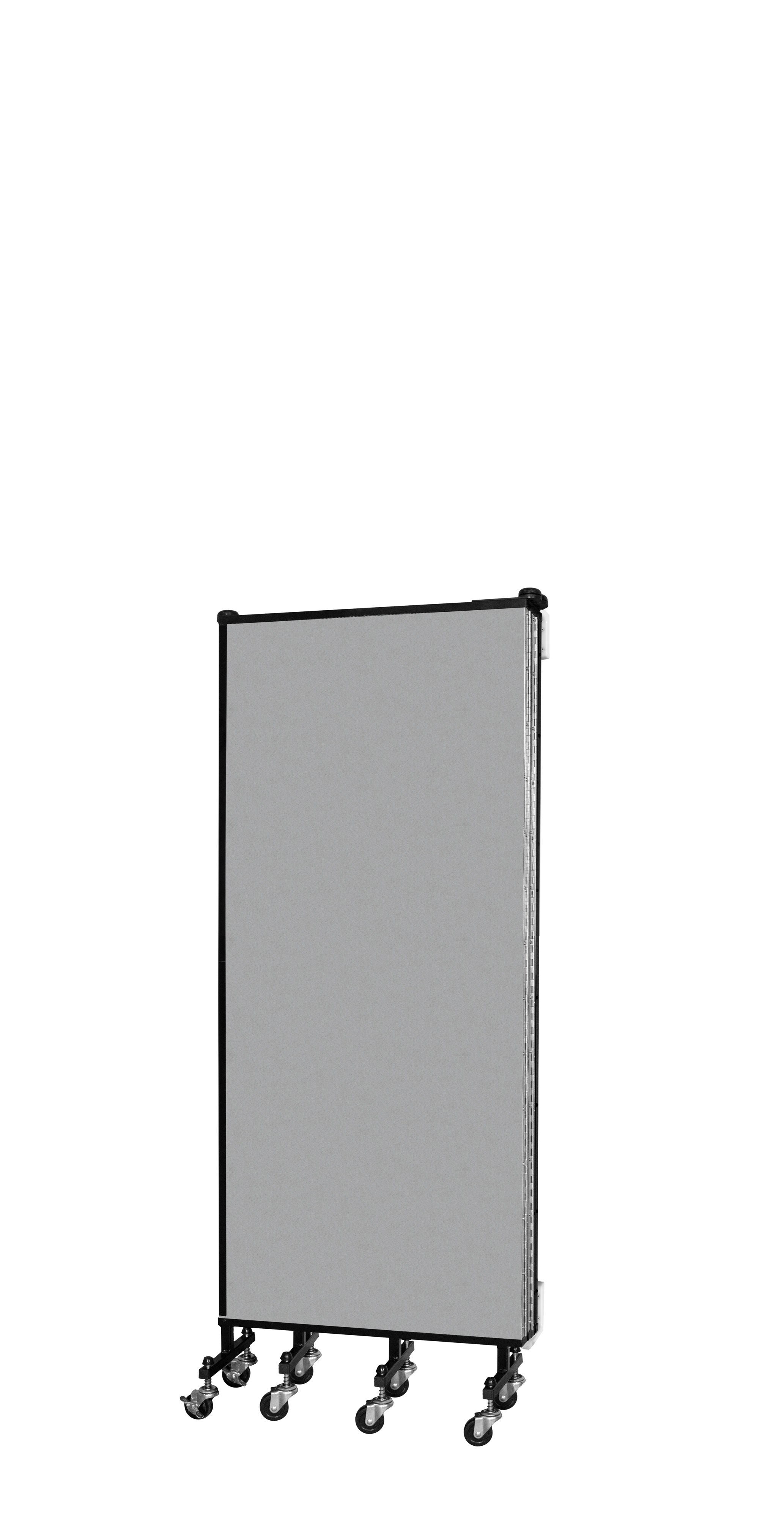 Wallmount Room Divider - 5'H x 9' 2"L - 5 Panel, Granite, Vinyl
