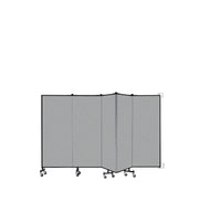 Wallmount Room Divider - 5'H x 9' 2"L - 5 Panel, Granite, Vinyl