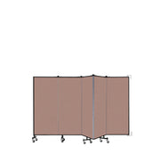 Wallmount Room Divider - 5'H x 9' 2"L - 5 Panel, Rasberry, Vinyl