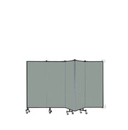 Wallmount Room Divider - 5'H x 9' 2"L - 5 Panel, Mint, Vinyl