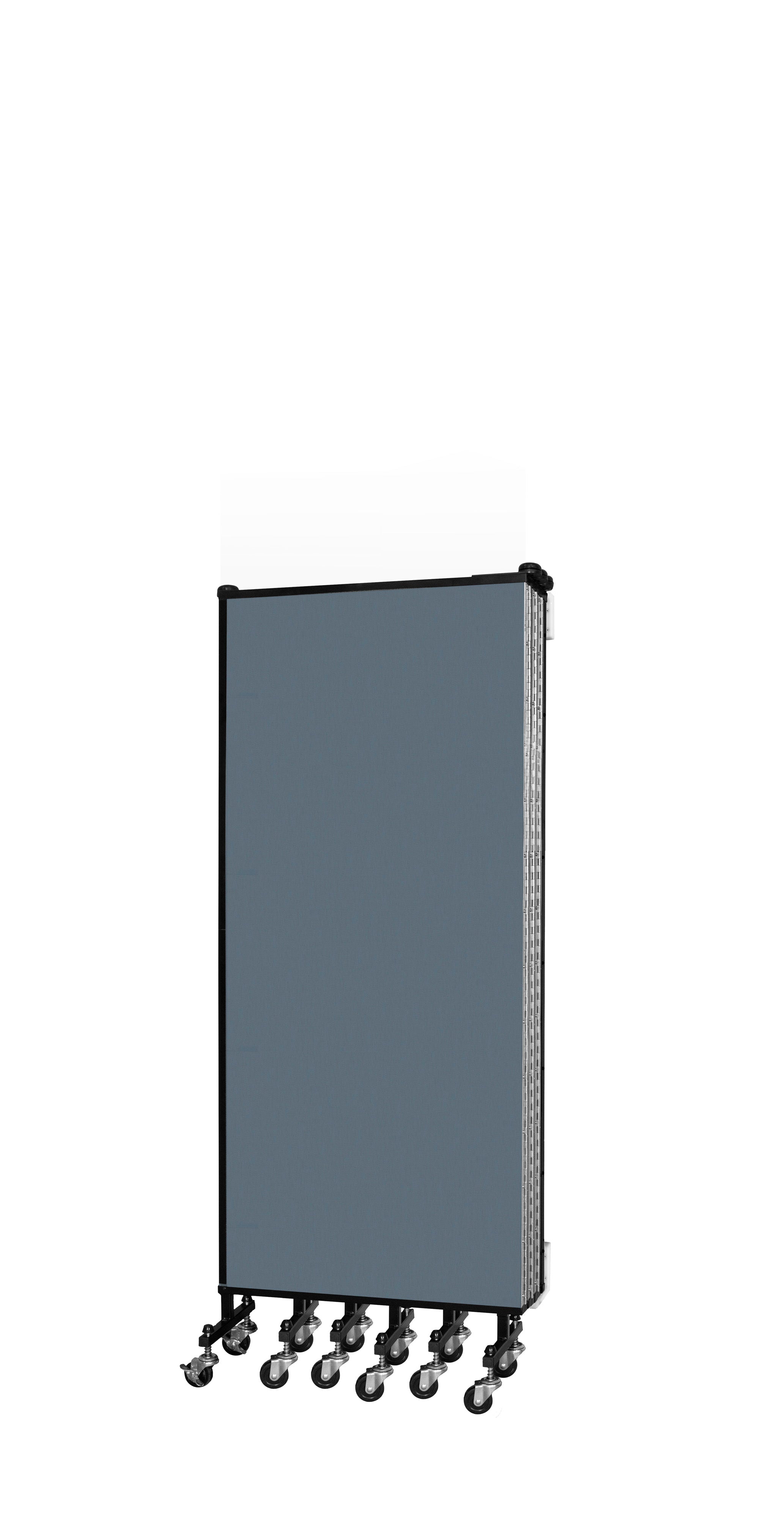 Wallmount Room Divider - 5'H x 12' 10"L - 7 Panel, Lake, Fabric