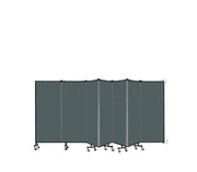 Wallmount Room Divider - 5'H x 12' 10"L - 7 Panel, Mallard, Fabric