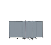 Wallmount Room Divider - 5'H x 12' 10"L - 7 Panel, Blue Tide, Vinyl
