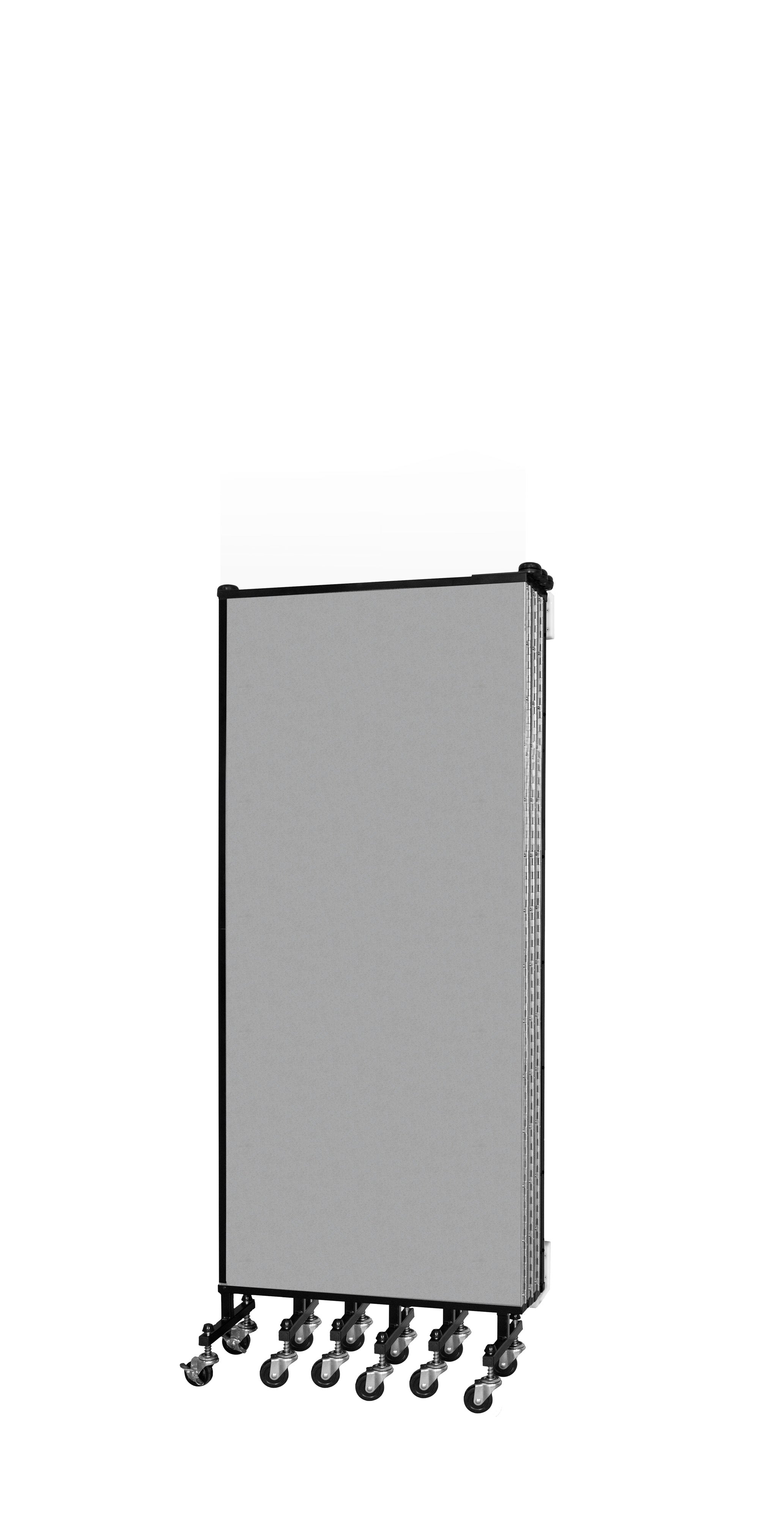 Wallmount Room Divider - 5'H x 12' 10"L - 7 Panel, Granite, Vinyl